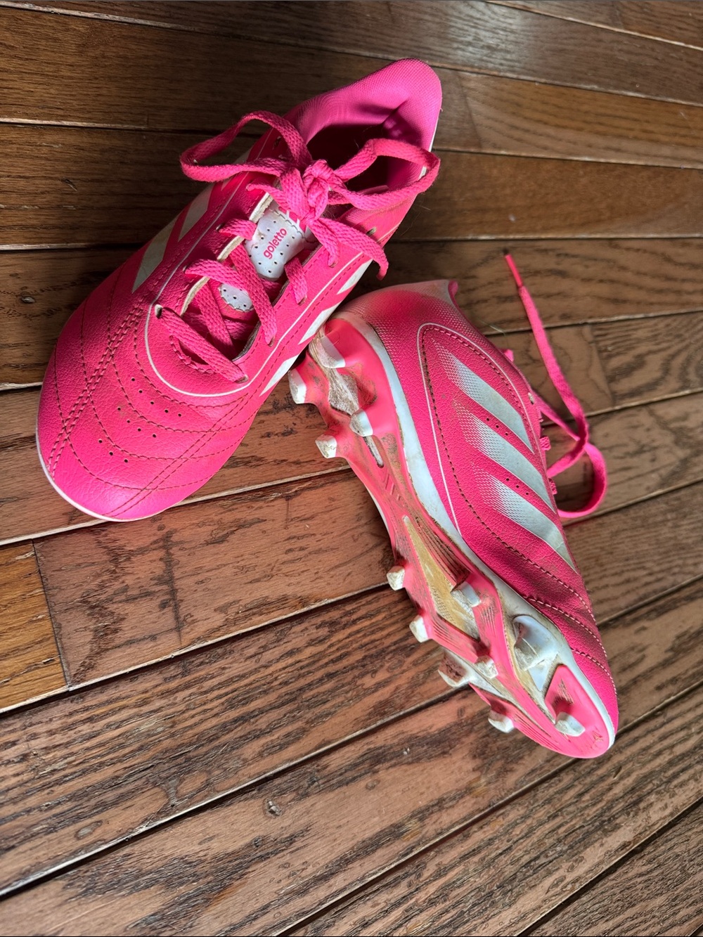 Adidas Kids Pink Soccer Cleats Size 1.5